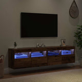 TV Wall Cabinets 2 pcs Old Wood 80 x 30 x 40 cm Engineered Wood 882978