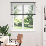 Venetian Blinds Dark Grey 130 x 120 cm Aluminium 42006051