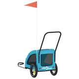 Pet Bike Trailer Blue Oxford Fabric and Iron 93974