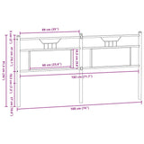 Replace Headboard Sonoma Oak 180 cm Engineered Wood and Steel 4106828