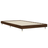 Bed Frame without Mattress Brown Oak 100x200 cm Engineered Wood 832164