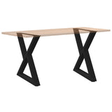 Dining Table Legs 2 pcs Black 70x cm Steel 4012724