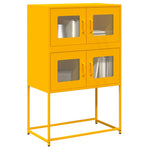 ZNTS Highboard Mustard Yellow 68x39x107 cm Steel 853347