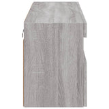 TV Wall Cabinet with LED Lights Grey Sonoma 100x30x40 cm 837216