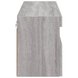TV Wall Cabinet with LED Lights Grey Sonoma 100x30x40 cm 837216