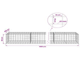 Gabion with 5 mm Wire and 10x10 cm Mesh 1100x100x50 cm 3465304
