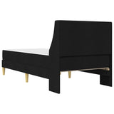 Bed Frame with Mattress with Headboard Black 90 x 190 cm Fabric 3415234