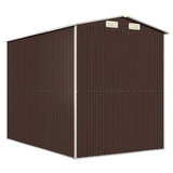 Garden Shed Dark Brown 192x274x223 cm Galvanised Steel 3147461