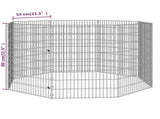 Free Range Animal Enclosure 8-Panel 54x80 cm Galvanised Iron 171578