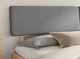 Bed Frame with Upholstered Headboard Light Grey 200 x 200 cm 3398074