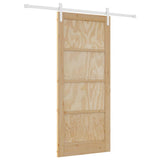 Sliding Door Brown 86 x 198.5 cm Solid Pine Wood 3333230