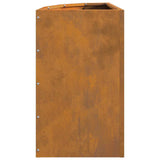 Corner Planter Rusty 30 x 30 x 50 cm Weathering steel 883681