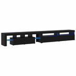 TV Cabinets 3 pcs Black oak 290 x 36.5 x 40 cm Engineered wood 3332513