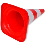 10 Reflective Traffic Cones Red and White 50 cm 141818