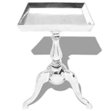 243511 Side Table Square Aluminium Silver