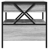 Coffee Table with Infinity LED Grey Sonoma 50x50x51 cm 847715