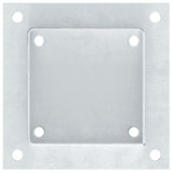 Post Bases Square 12 pcs Silver 101x101 mm Galvanised Steel 42000013