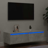 TV Cabinet with LED Lights Concrete Grey 100X35.5x25 cm 860241