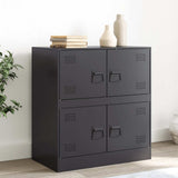 Sideboard Black Cold-rolled Steel Medium Sideboard Rectangular 841649