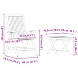 Garden Dining Set 4 pcs Brown Solid Teak Wood 3375780