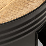 Coffee Table Black and Natural Wood 321931