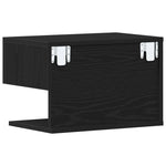 ZNTS Wall-Mounted Bedside Cabinets - Black Oak Engineered Wood 862735
