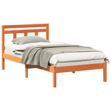 Bed Frame Brown 80 x 200 cm Solid Pine Wood 872346