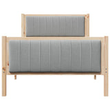 Bed frame Brown and light grey 100 x 200 cm Solid pine wood 878489