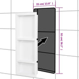 Shower Niche with 3 Compartments High Gloss White 41x99x9 cm 151399