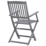 46333 Folding Chairs 2 pcs Solid Acacia Wood