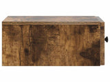 Wall-Mounted Bedside Cabinet 2 pcs Smoked Oak 33 x 34.5 x 20 cm 898096