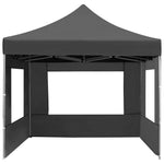 Professional Folding Party Tent with Walls Aluminium 4.5x3 m Anthracite 45498