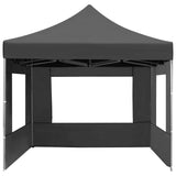 Professional Folding Party Tent with Walls Aluminium 4.5x3 m Anthracite 45498
