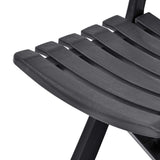 Folding Garden Chairs 2 pcs Plastic Anthracite 48787