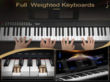 GPP-106 88 Key Folding Piano Semi-Weighted Standard Keyboards Digital Piano with MIDI Bluetooth, 41603756