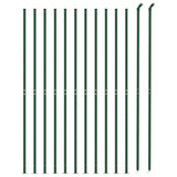 Wire Mesh Fence with Flange Green 1.4x25 m 154187