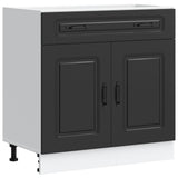 Kitchen Base Cabinet Kalmar Black Engineered Wood 853498