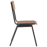 Dining Chairs 4 pcs Brown Solid Plywood Steel 280085