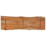 Table Top 110x40x2.5 cm Rectangular Solid Wood Acacia Live Edge 370613