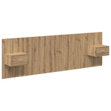 Headboard with Cabinet 3 pcs Artisan Oak Engineered Wood 3415969