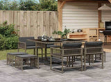 Garden Dining Set Grey, Dark Grey, Black 3211496