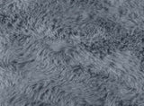 Anti-Slip Faux Rabbit Fur Rug OLITE Anthracite 160 x 160 cm 42021774