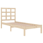 ZNTS Bed Frame without Mattres 90x190 cm Singles Solid Wood 3105435