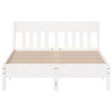 Bed Frame without Mattress White 160x200 cm Solid Wood Pine 3216207