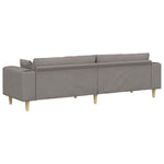 Fabric Sofa with Cushion Taupe 208 cm Fabric 3335148