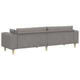 Fabric Sofa with Cushion Taupe 208 cm Fabric 3335148