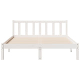 Extra Long Bed Frame without Mattress White 140x220 cm Solid Wood Pine 852449