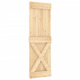 Sliding Door with Hardware Set 70x210 cm Solid Wood Pine 3202998