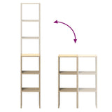 Bookcases 2 pcs Stackable Sonoma Oak 30x30x80 cm Engineered Wood 858808