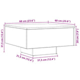 Coffee Table Artisan Oak 60x60x31.5 cm Engineered Wood 856551